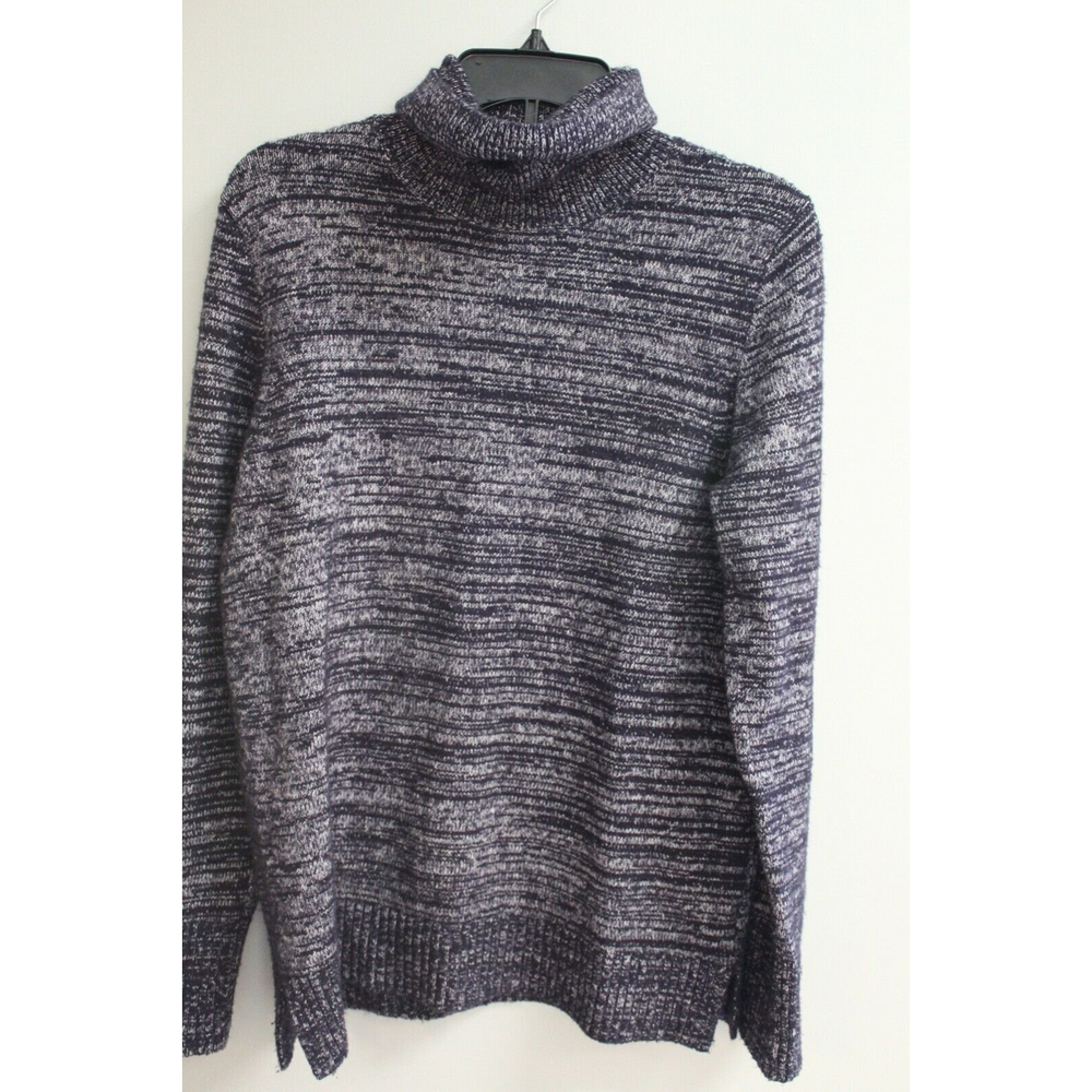 J Crew Navy Marled Turtleneck Sweater Size Medium